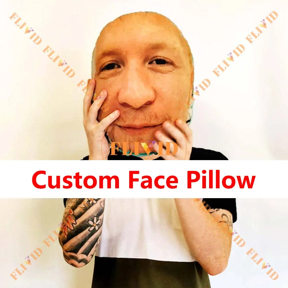 Hot Funny Woman Head Pillow,Customized 3D Human/ Animal Face Pillows,Personalized Pillow,Pet Loss Memorial Gift,Pet Lover Gift