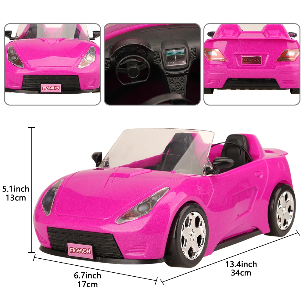 Car Model Kids Toys Car Outdoor Children Game Miniature Dollhouse Accessories For Barbie DIY Birthday Christmas Present Gift Toy