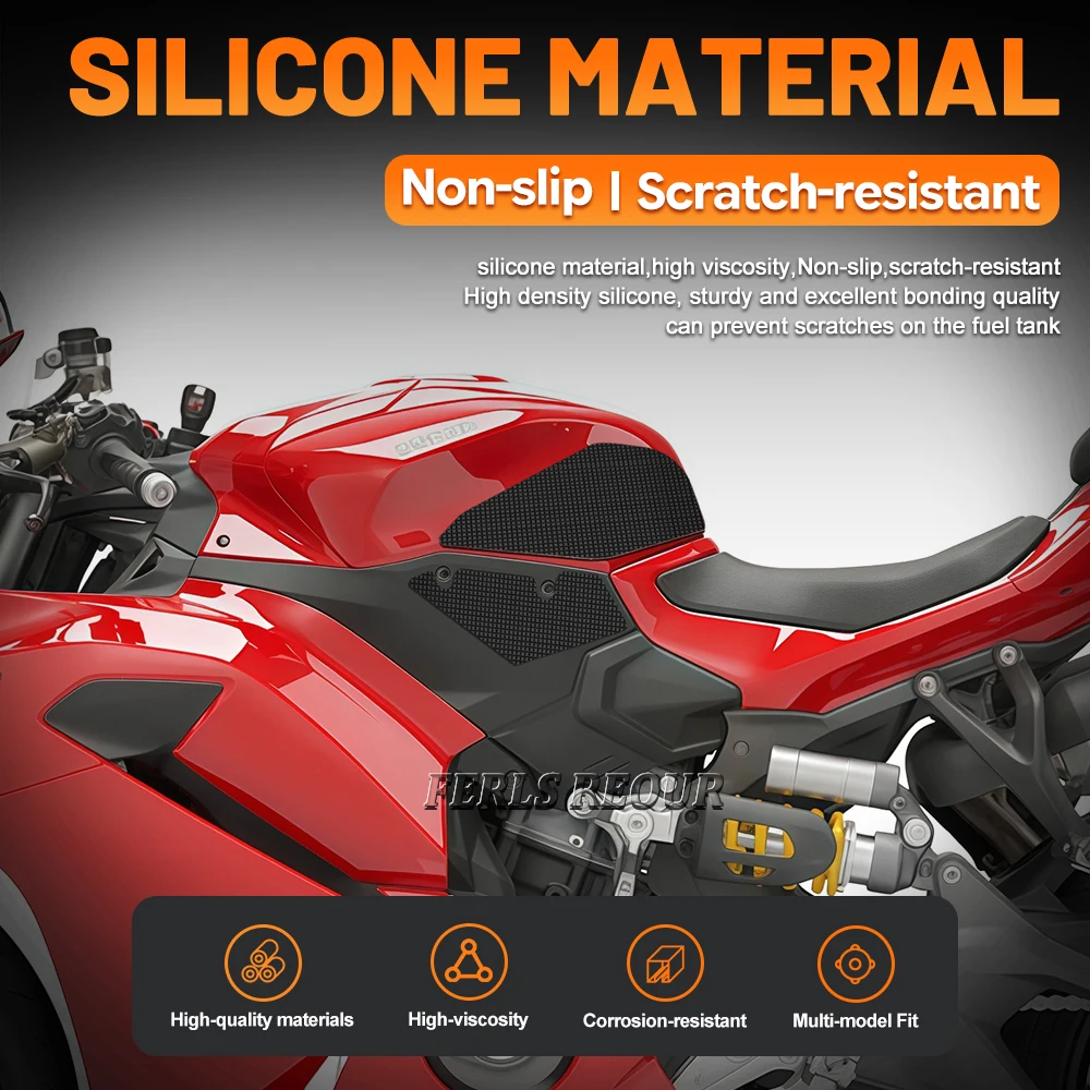 

For DUCATI PANIGALE V2 2025 Pads Motorcycle Accessories Anti-Slip Stickers Silicone Damping and Aesthetics High-End
