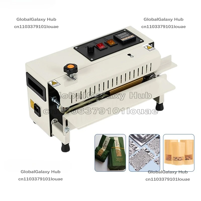 

Auto Continuous Bag Sealing Machine Plastic Bag Packaging Band Sealing Machine Horizontal Bag Sealer Date Printing