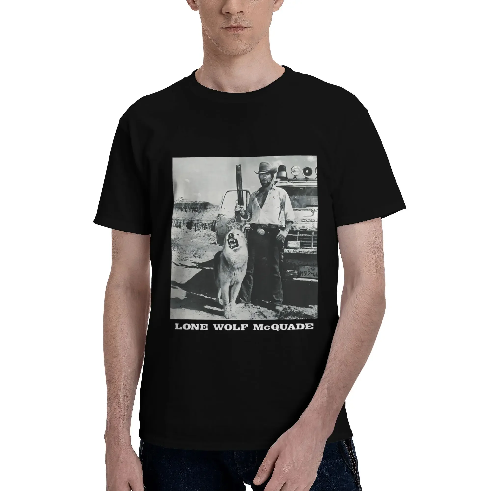 Lone Wolf Mcquade Chuck Norris Artist Film 100% Cotton T-Shirt Men's Classic T Shirts Men Round Neck Short Sleeve S-6XL