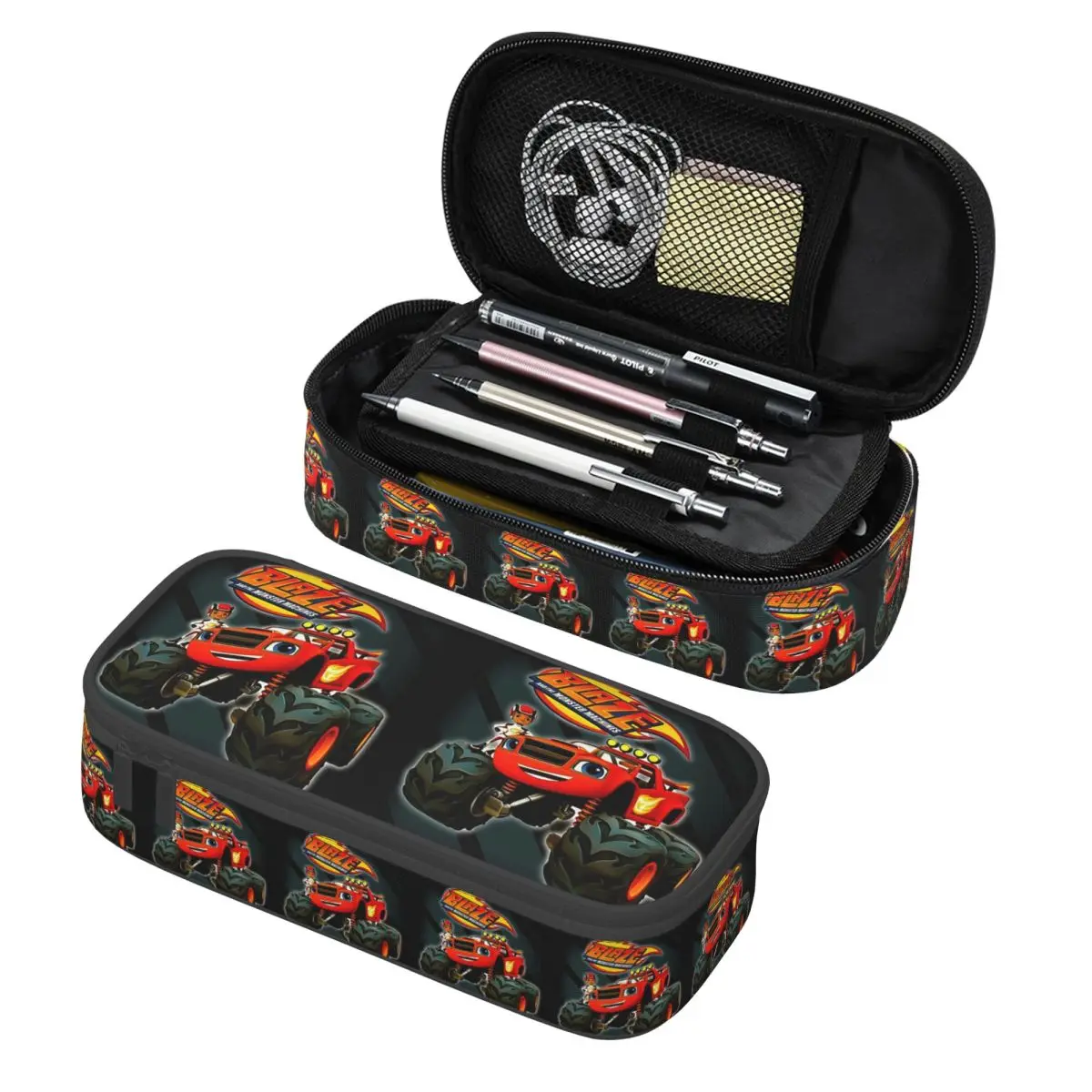 Blaze And The Monster Machines Pencil Cases Pencil Pouch Storage Stationery Supplies Large Storage Pen Box Pencil Bag for Kids