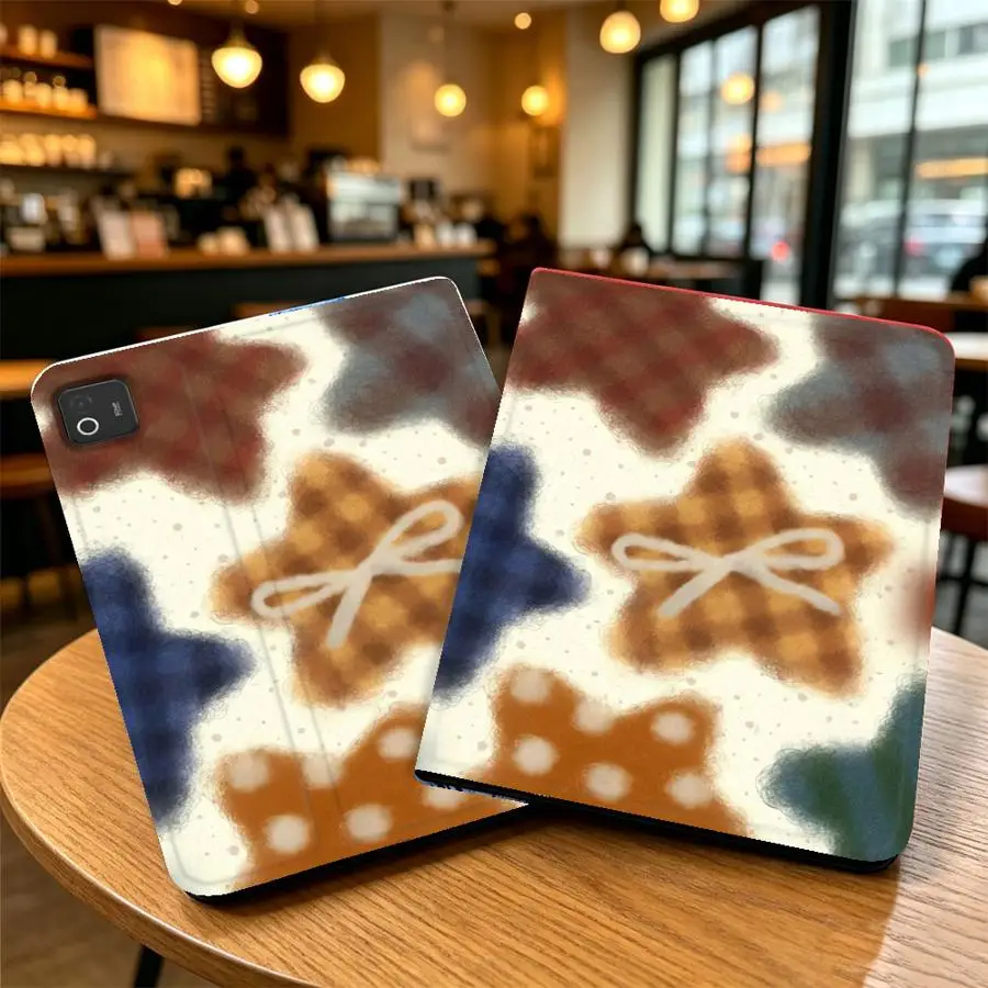 Cute Bow Star With Pencil Holder Case for Xiaomi Pad 6s Pro 7 Ultra Pad 5 6 7 8 Pro Redmi Pad SE K Pad 8.8 9.7 12.4 Inch