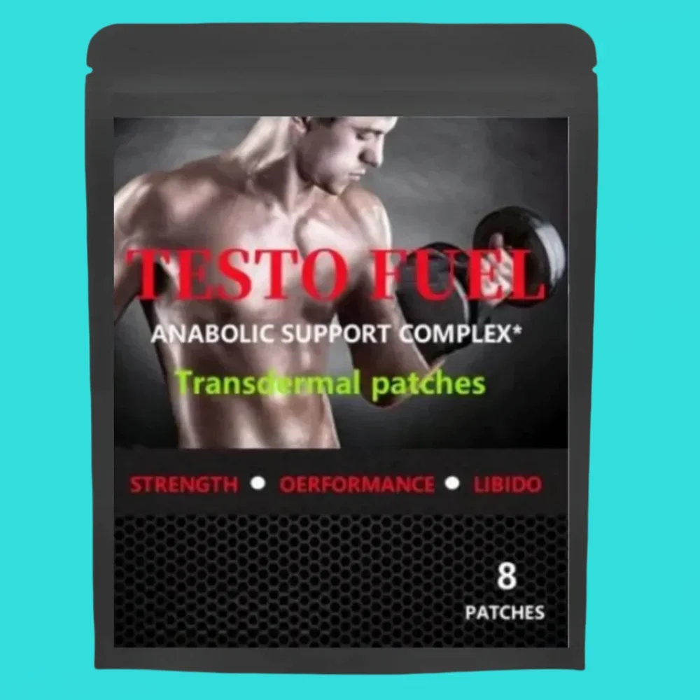 Testo Fuel Booster de testosterona natural Testofuel de masa muscular anabólica. Parches transdermicos para un crecimiento muscular rápido