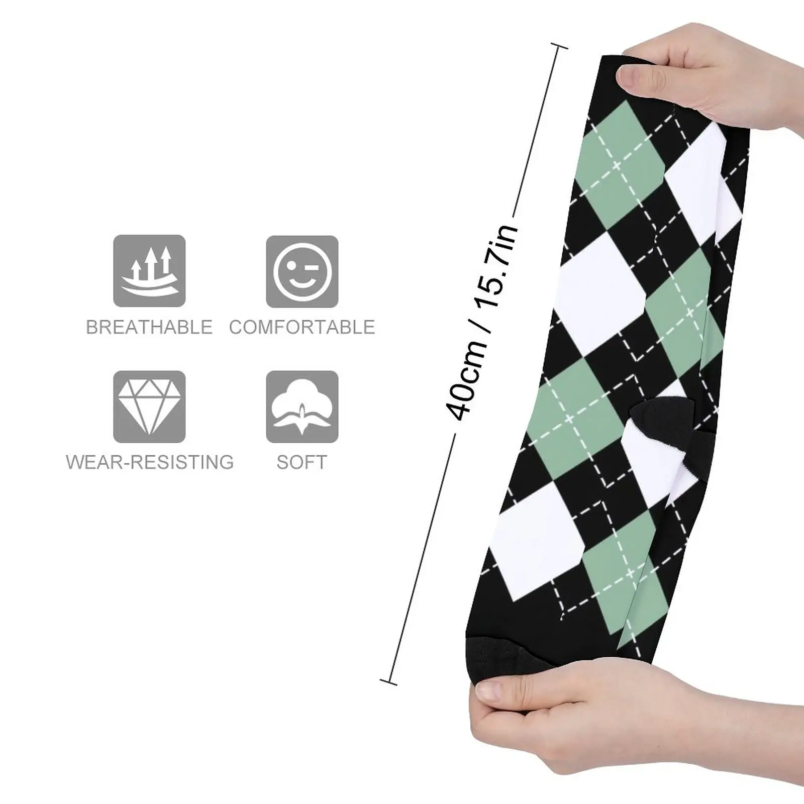 Rockabilly Green Argyle 1950s Sock Hop Dance Party Retro Classic Rock n Roll Socks funny man socks sport socks winter socks men