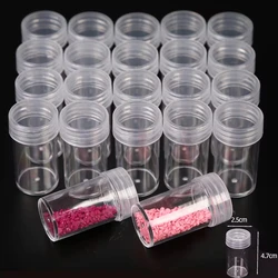 5/10/30PC Round/Square Bottle Diamond Painting Accessories Storage Tank Free Combination Transparent Plastic Storage Container