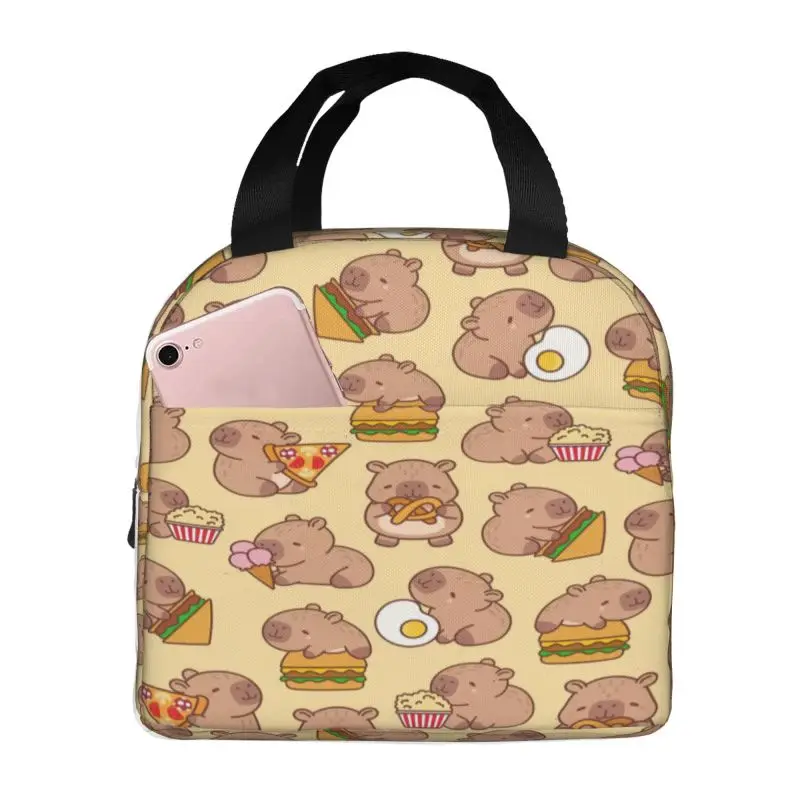 

Custom Cute Capybara Insulated Lunch Bag for Outdoor Picnic Thermal Cooler Bento Box Women Children Food Container Tote Bags