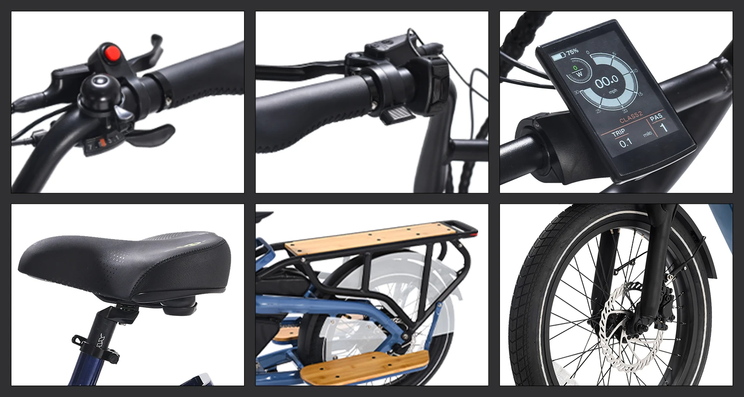 STLF 2025 고품질 저렴한 화물 전기 자전거 도매 합금 전기 화물 자전거 2륜 가족용 화물 전기 자전거