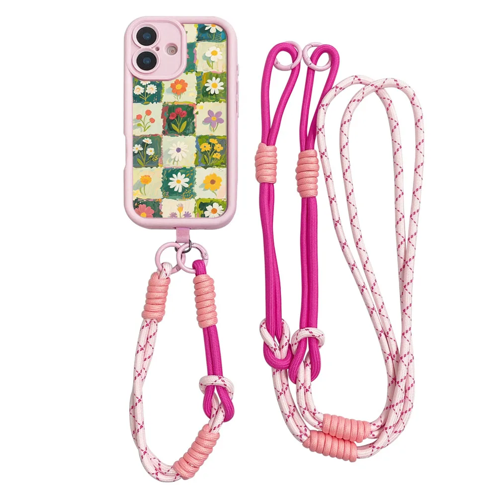 Ypm5Crossbody الحبل الحال بالنسبة لسامسونج S25 S24 S23 S22 S21 زائد الترا S21 S23 S24 FEFlower قلادة حزام المعصم سلسلة غطاء الهاتف #2