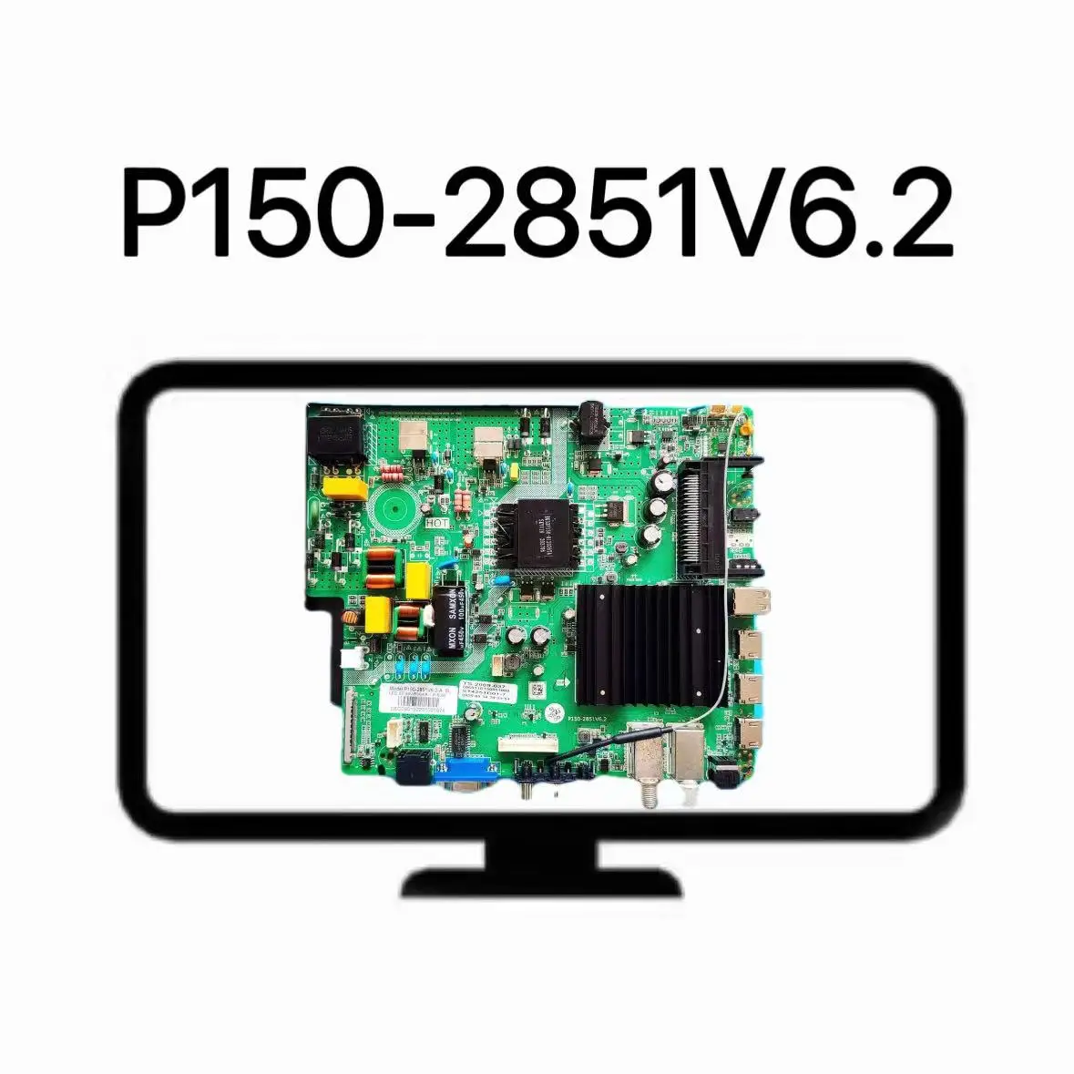 P150-2851V6.2 4 Core WiFi Smart Main Board TV Standard 4K 1.5G + 8G Main Board