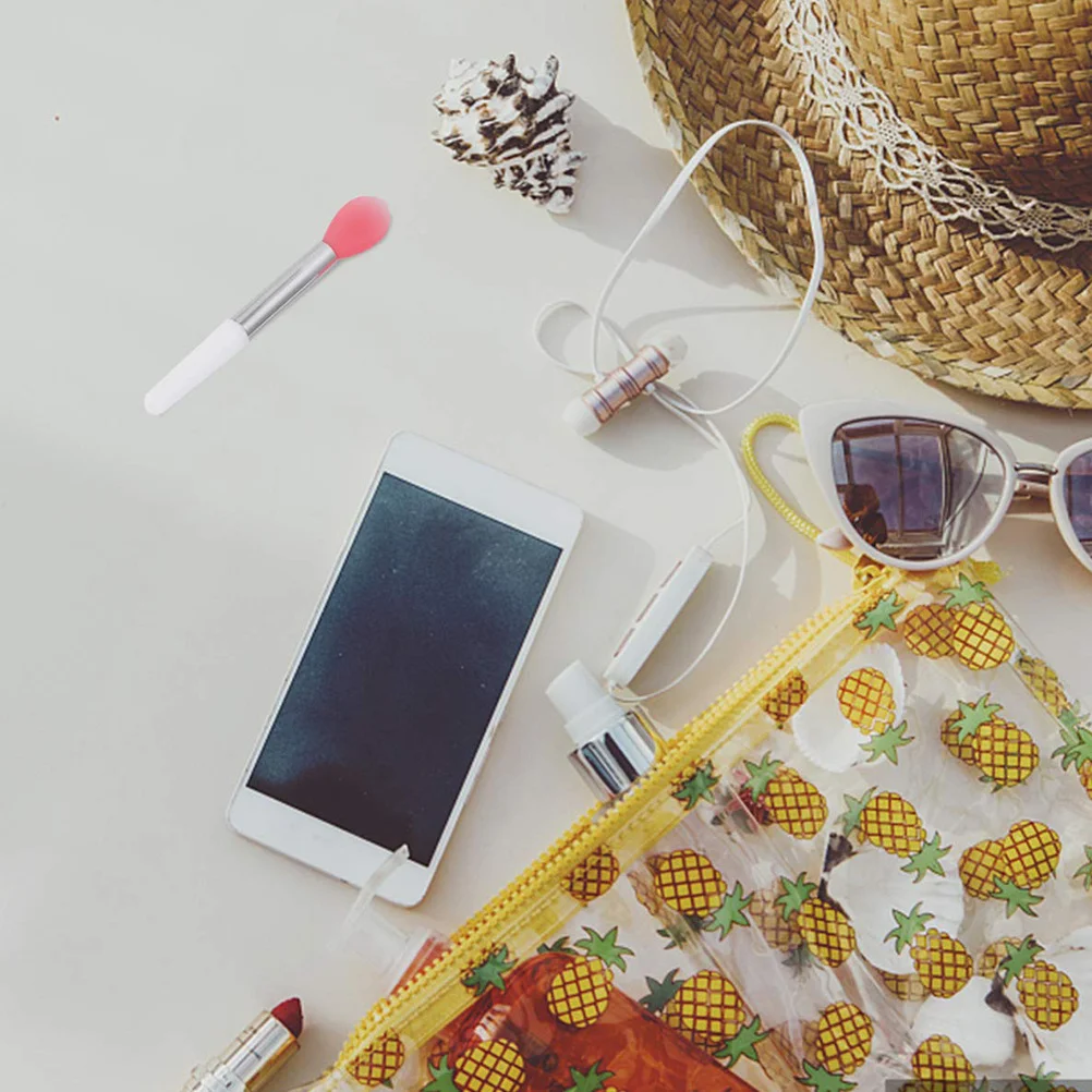 9 Uds pincel de labios de silicona aplicador de lápiz labial profesional fácil de llevar herramienta de maquillaje de viaje accesorio de cepillo de máscara de labios