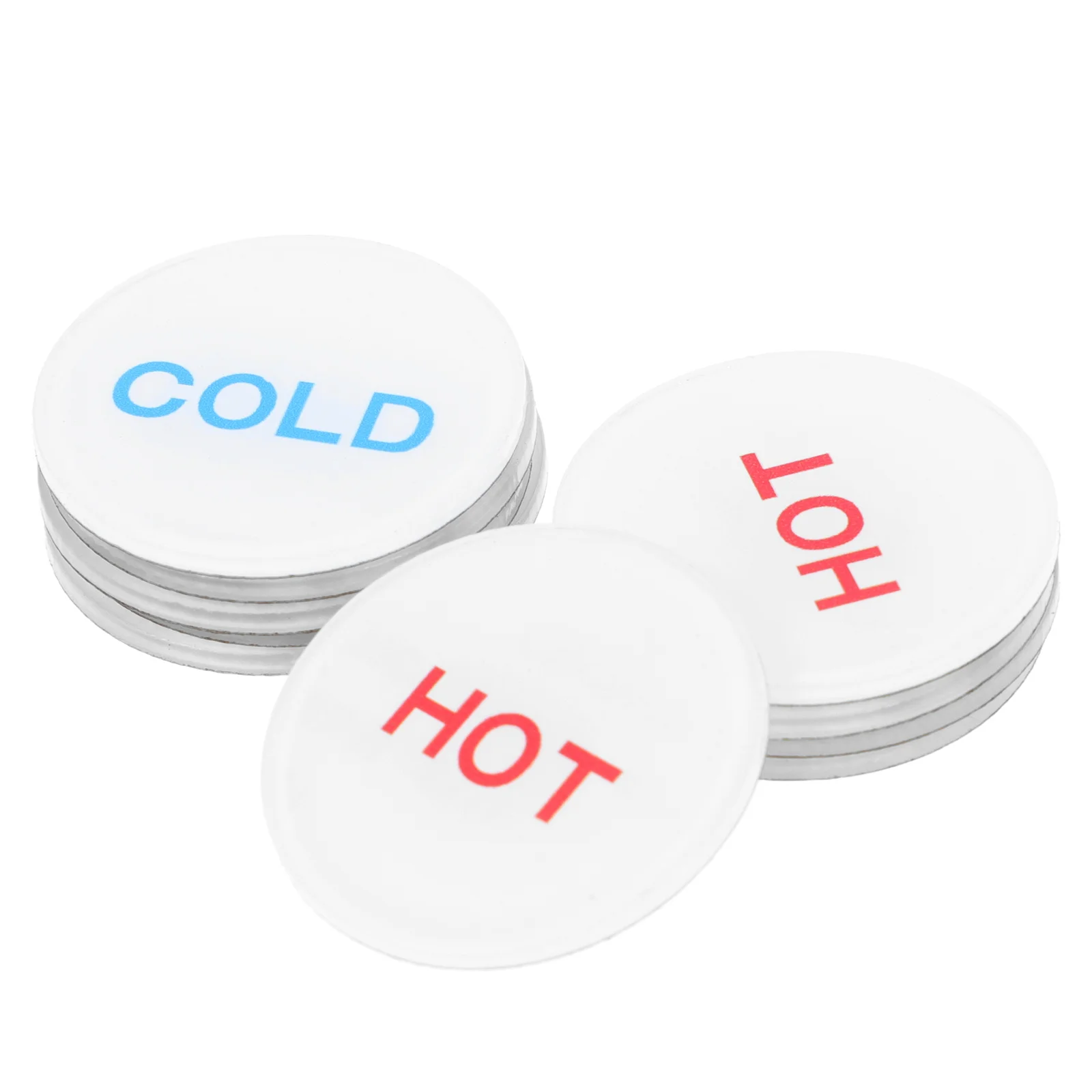 10 قطعة علامات صنبور المياه الاكريليك الساخن الباردة تسميات لفندق الحمام مطعم لوازم علامات السلامة دائم درجة حرارة واضحة #3