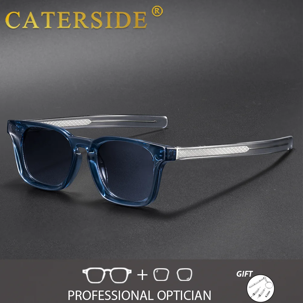 

CATERSIDE New Men's Prescription Sunglasses Luxury Custom Square Lenses Women's Outdoor Driving Myopia Optical Sunglasses UV400
