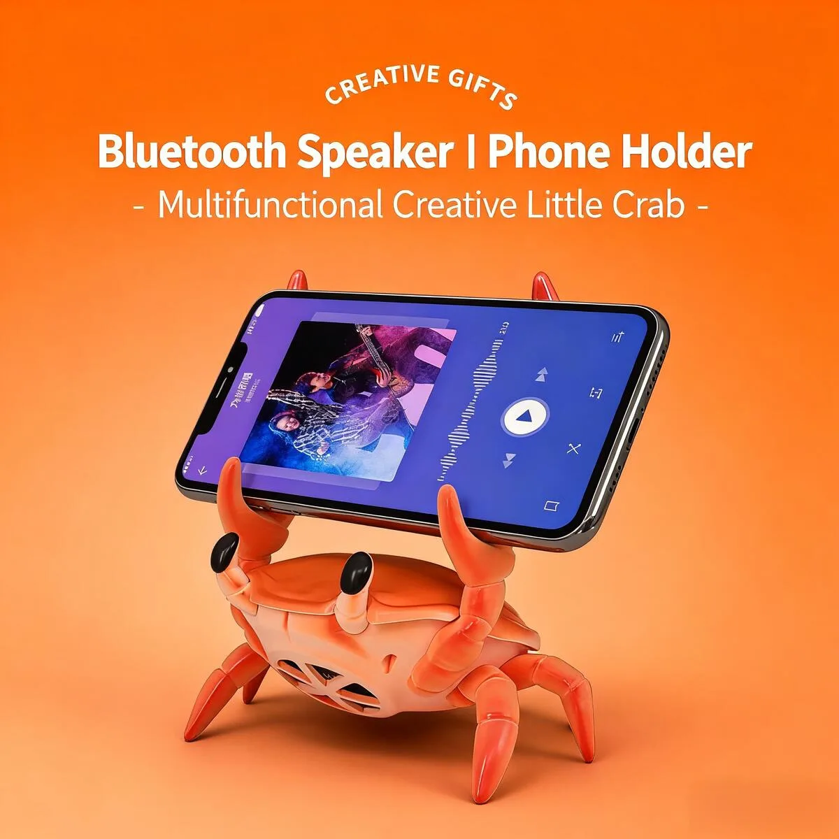

Multifunctional Crab Shape Bluetooth Sound Cell Phone Stand Player Subwoofer Home Furnishing Speaker For Phone PC Accessoires