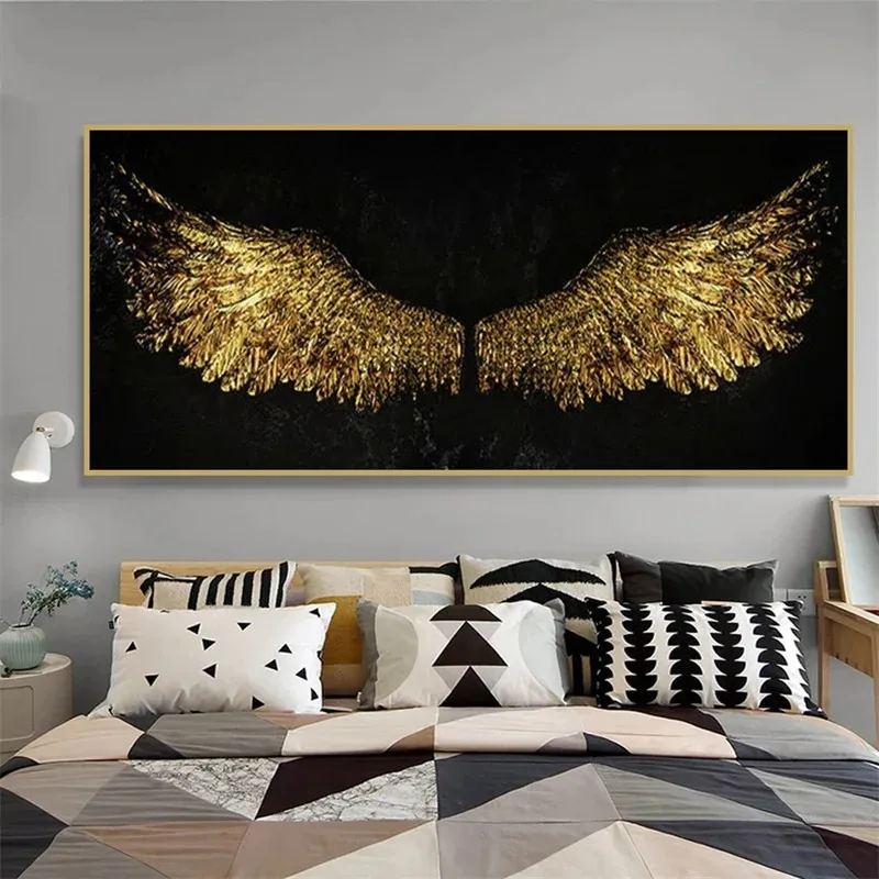 Nordic Feathers Angel Wings Posters and Prints Scandinavian Wall Art Canvas Painting Abstract Graffiti Decor Hotel Wall Pictures