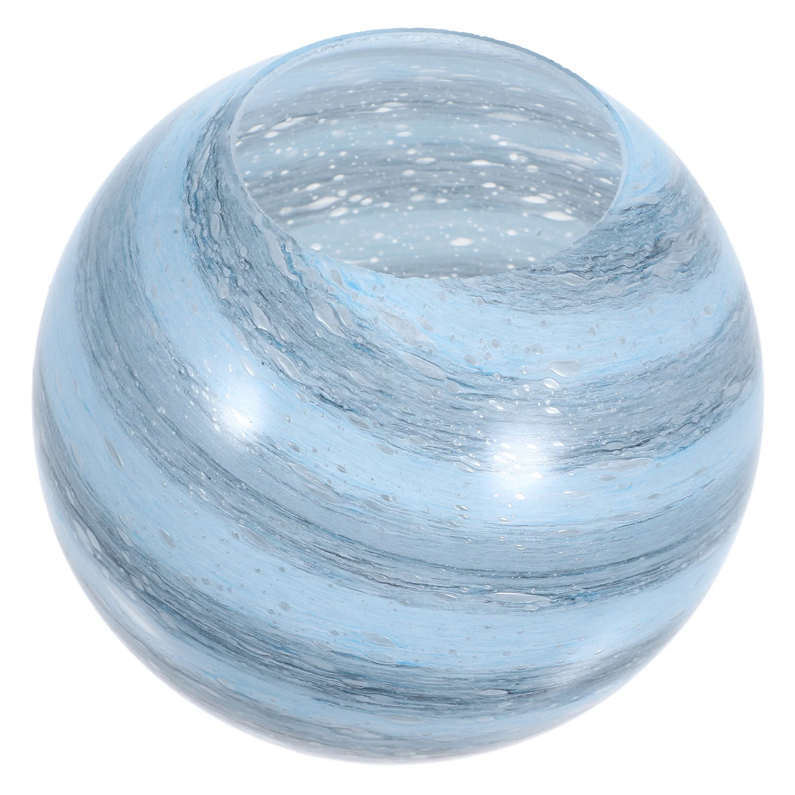 

4.7inch Blue Black Bubble Glass Lamp Shade Replacement Eye Catching Design Floor Pendant Light Elegant Interior Setting