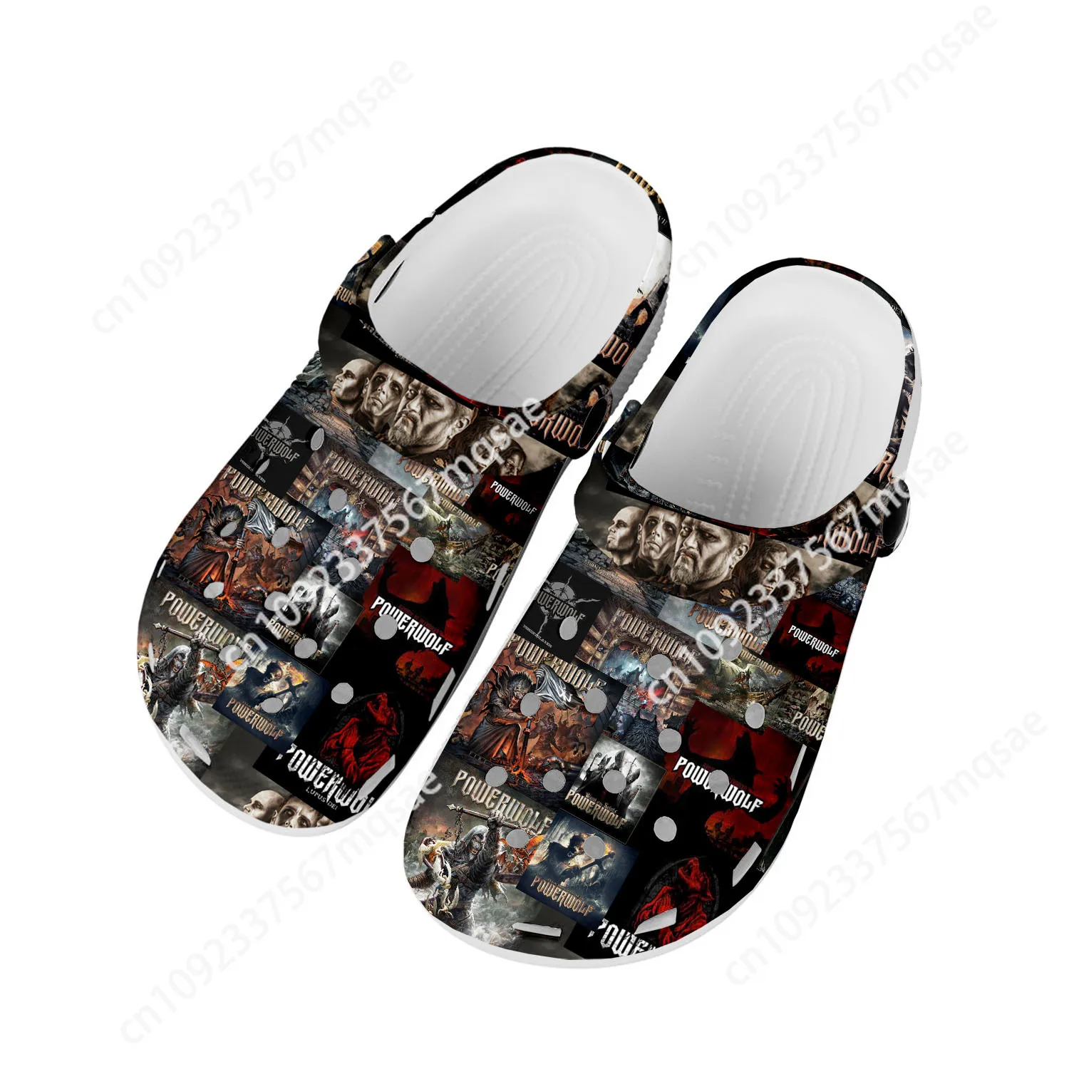 Power Metal Powerwolf Rock Band Home Clogs Custom Water Shoes Mens Womens Teenager Shoes Clog Breathable Beach Hole Slippers