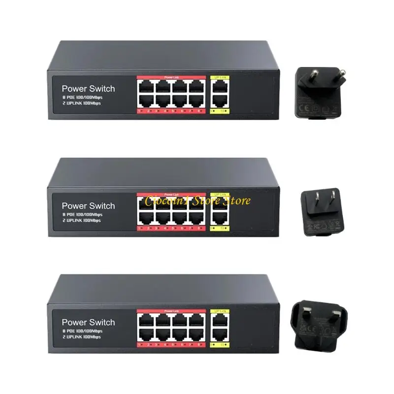 A3PC إيثرنت سريع 8 منافذ 48 فولت تبديل عالمي توافق الكاميرا غلاف معدني لتكامل الشبكات بسلاسة #1