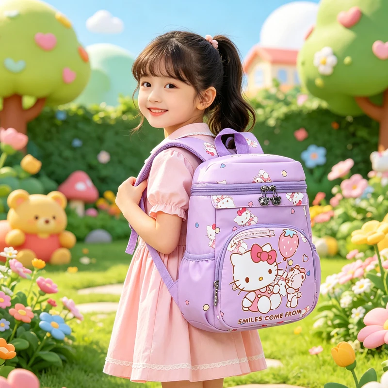 

Hello Kittys Backpack New Boys Girl Cartoon Schoolbag Cute Snack Packet Travel Bag Bags for Woman Nylon Travel Bag