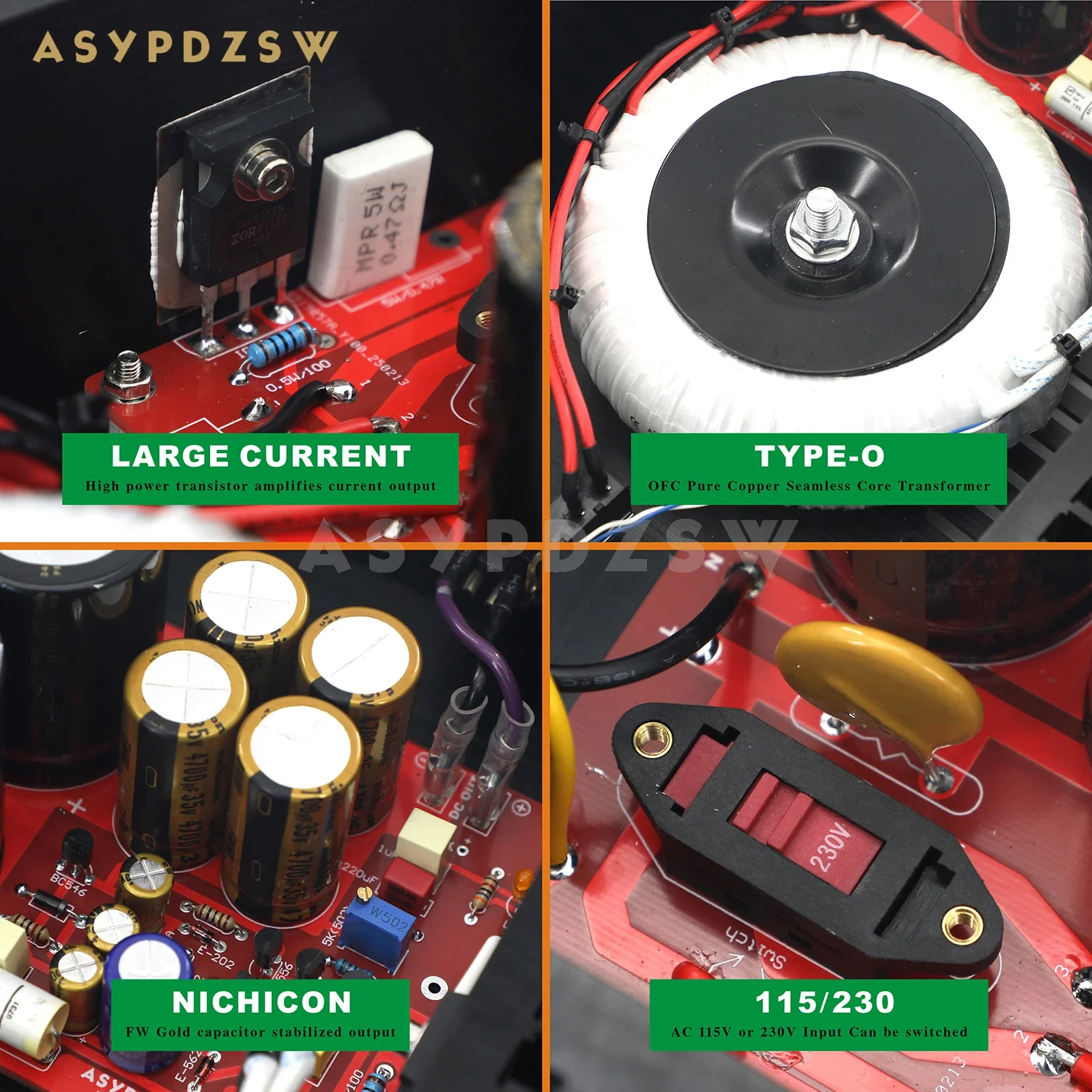 ASYPDZSW LX4 HI-END Ultra Low noise Linear power supply XLR-4 PIN DC 24V/4.16A LPS For YAMH Audio AXR4