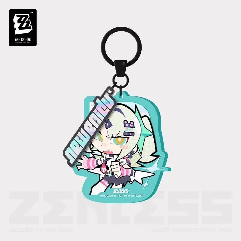 [Genuine] miHoYo Game Zenless Zone Zero Sunna Aria Q-version Acrylic Pendant Anime Keychain Anime Accessories Cosplay Xmas Gifts