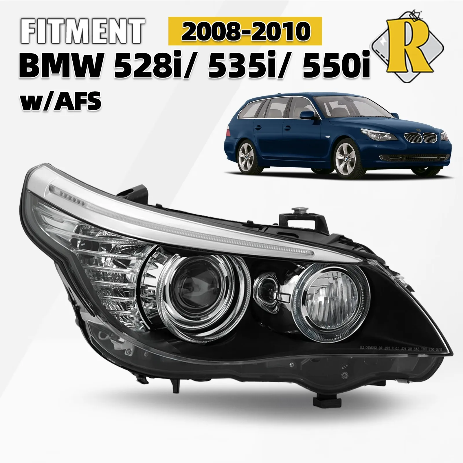 

For 2008-2010 BMW E60 E61 528i 535i 5-Series HID Headlight w/AFS Right Passenger