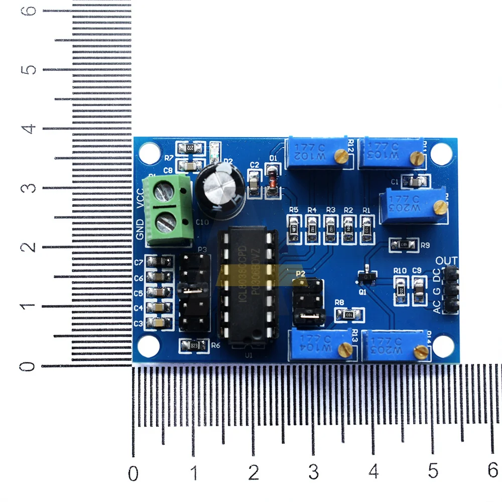 ICL8038 Signal Generator 10Hz-450KHz Medium/Low Signal Frequency 12V to 15V Triangular/Rectangular/Sine Wave Generator Module