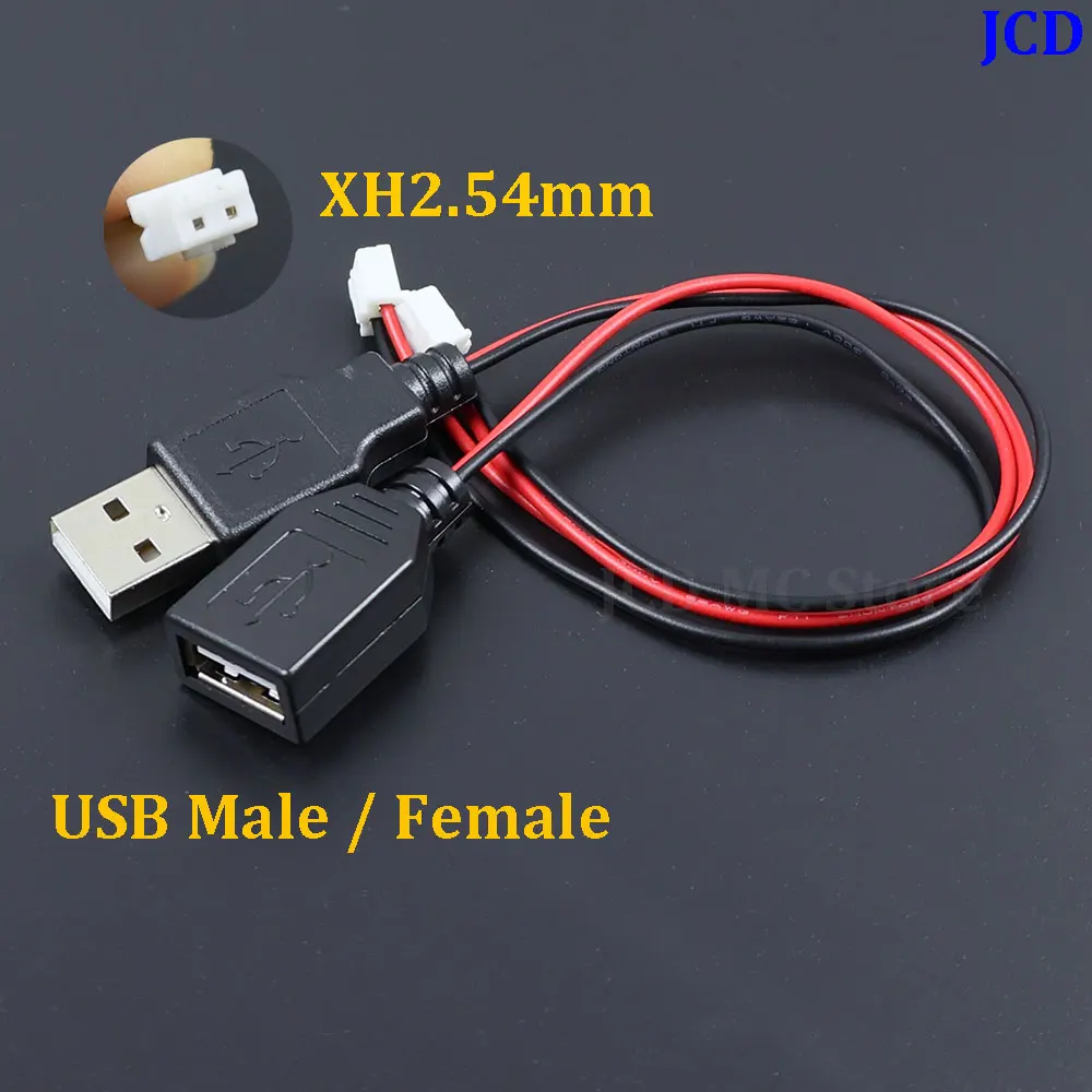 1PC Type A Male / Female USB Plug Socket Connector With XH2.54mm-2 Core Terminal Line Cable USB Socket DIY Kits