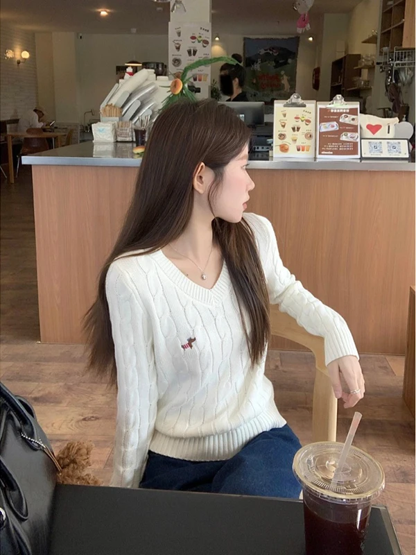 

Женская трикотажная кофта больших размеров с V-образным вырезом, осенне-зимняя, мягкая, уютная, базовая, для ношения под одеждой, утягивающий топ, премиум-класс, для пышных форм