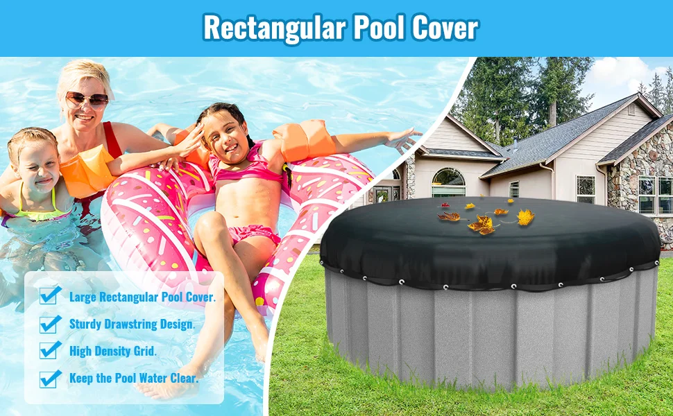 

Pool Leaf Net Cover 24FT Pool Leaf Net Cover Mesh Winter Pool Cover Round Swimming Pool Leaf Net Cover for Above Ground Pools