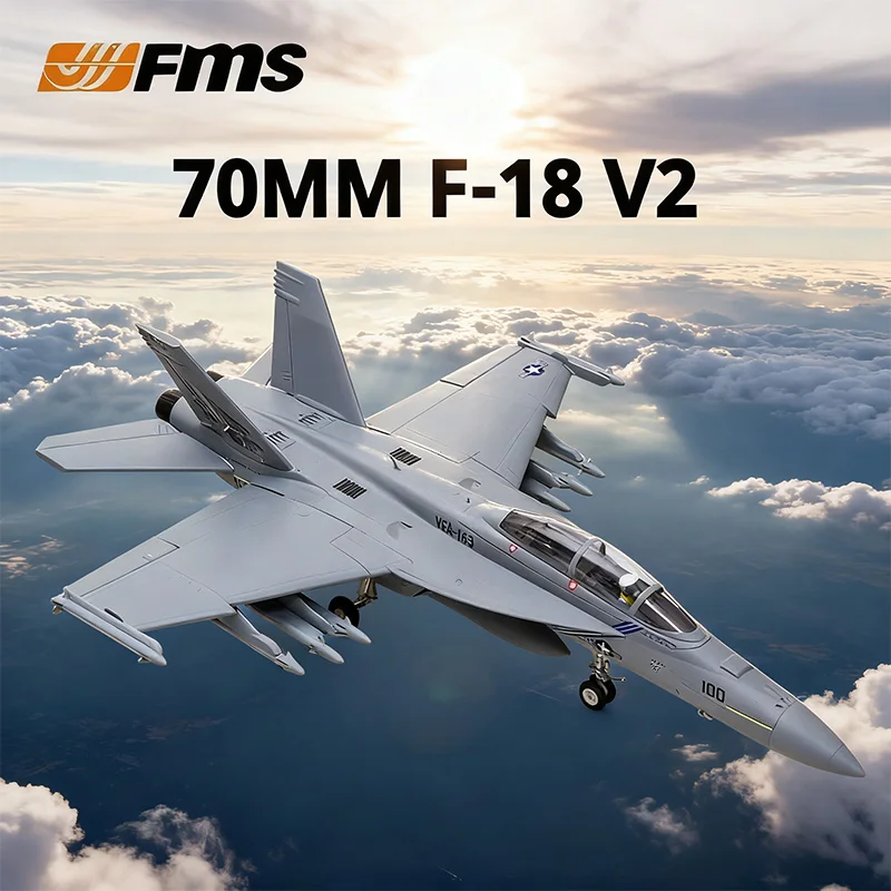 

FMS 70 мм канальный F/A-18 модель шмеля, собранный пенопластом с фиксированным крылом, большой электрический самолет с дистанционным управлением, истребитель F18