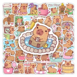 Cartoon Capybara Sticker Cute Pet Animal DIY Kids Toys Gift Decoration Decal for Laptop Phone Scrapbook Bottle Waterproof