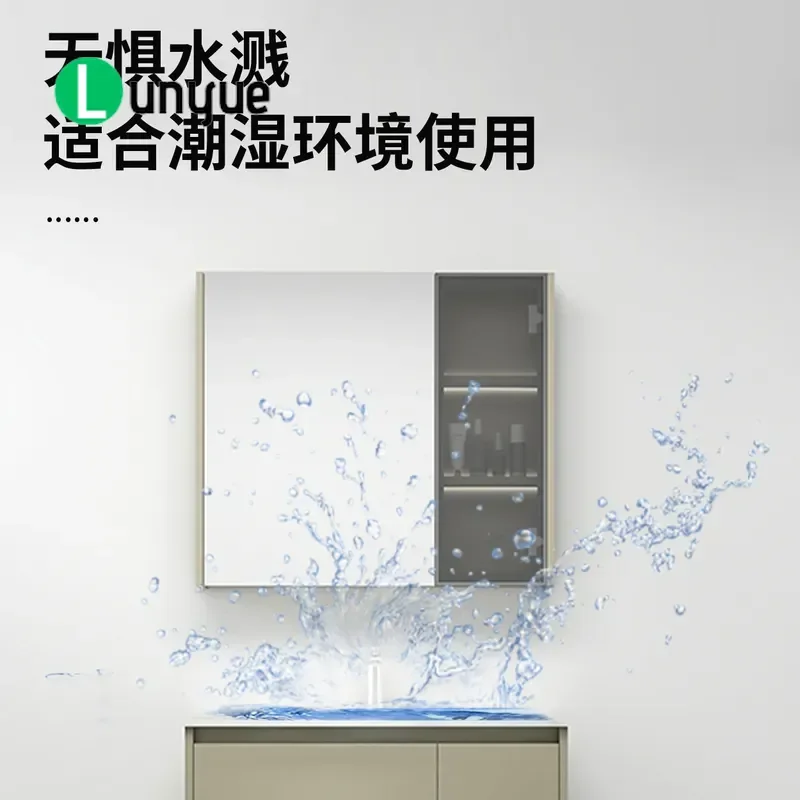 Slate Oak Bathroom Cabinet with Seamless Integrated Smart Sink Toilet Extension Washstand Modern Vanity for Home Bathroom