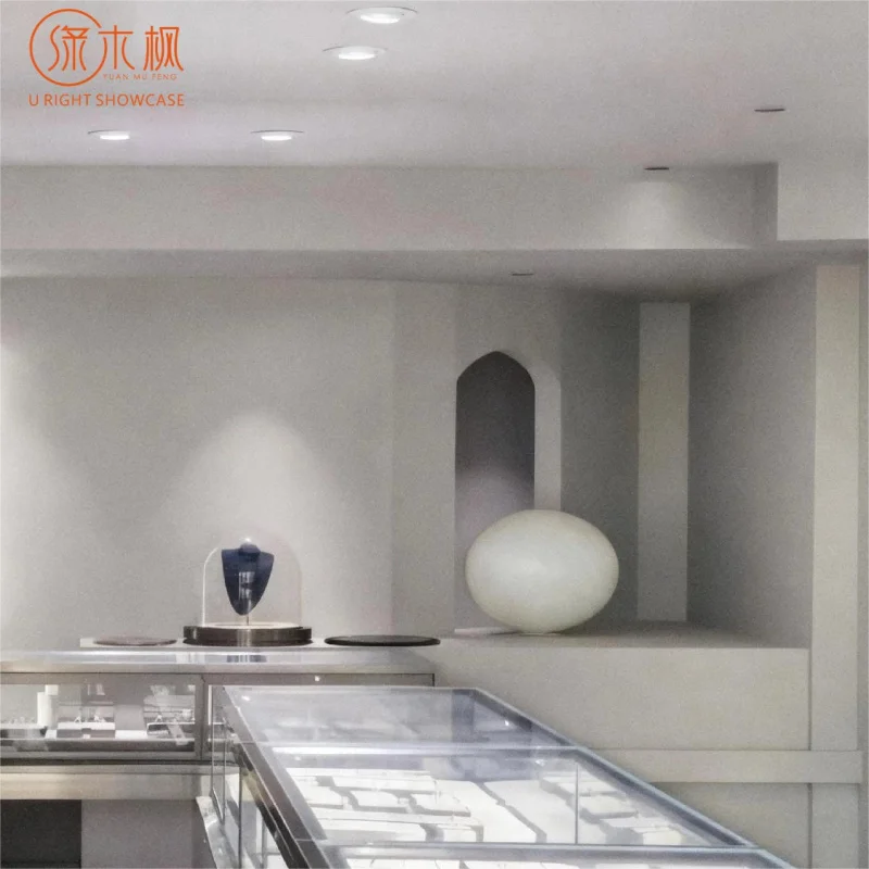 custom.Modern Minimalist High-End Jewelry Display Cabinet | Adjustable Custom Platform, Custom Luxury Boutiques