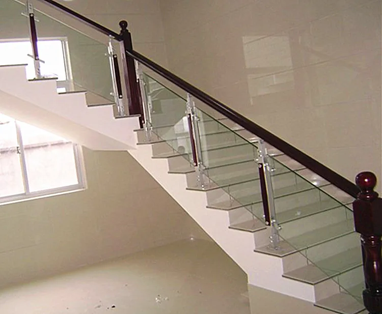 التخصيص جودة عالية الفولاذ المقاوم للصدأ درابزين الدرج تصميم شرفة درابزين زجاجي درابزين زجاجي #5