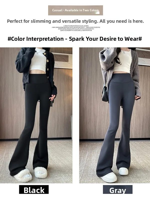 Legginsy z wysokim stanem do jogi, damskie spodnie outdoorowe z podszewką z polaru, modelujące brzuch, ocieplane na zimę.