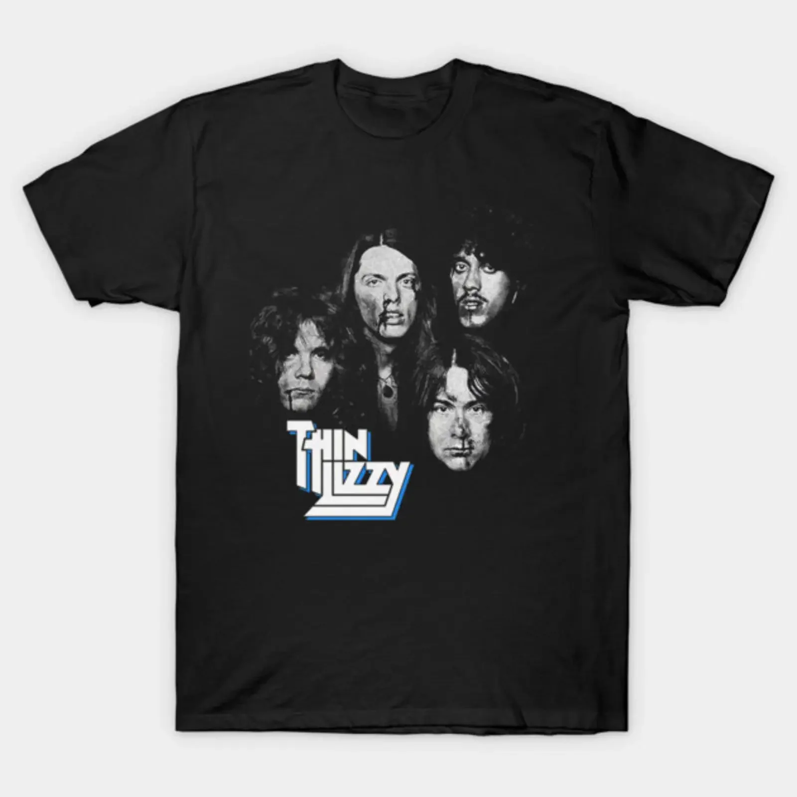 Винтажная футболка Thin Lizzy Self Potrait, универсальная повседневная одежда с графическим дизайном, удобная унисекс-модель.