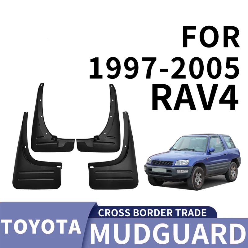 For 1997-2005 Toyota RAV4 without wheel eyebrows PP soft rubber material fenders car accessories mud flaps