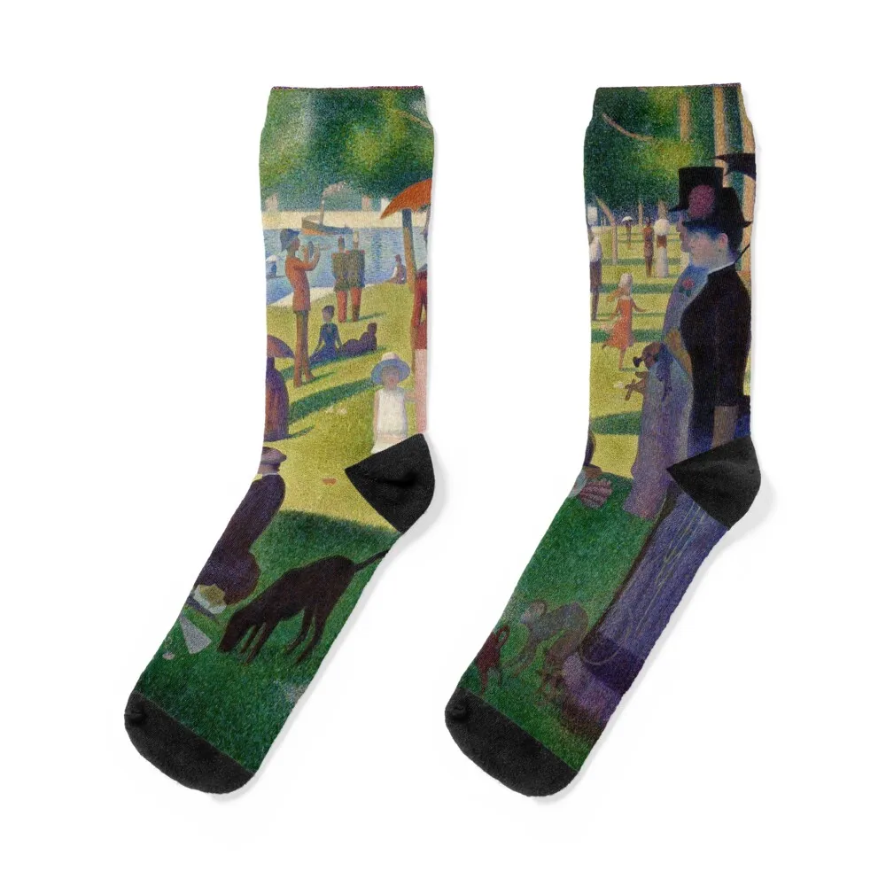 

A Sunday Afternoon on the Island of La Grande Jatte by Georges Pierre Seurat Socks ankle Lots Men Socks Luxury Brand Women's