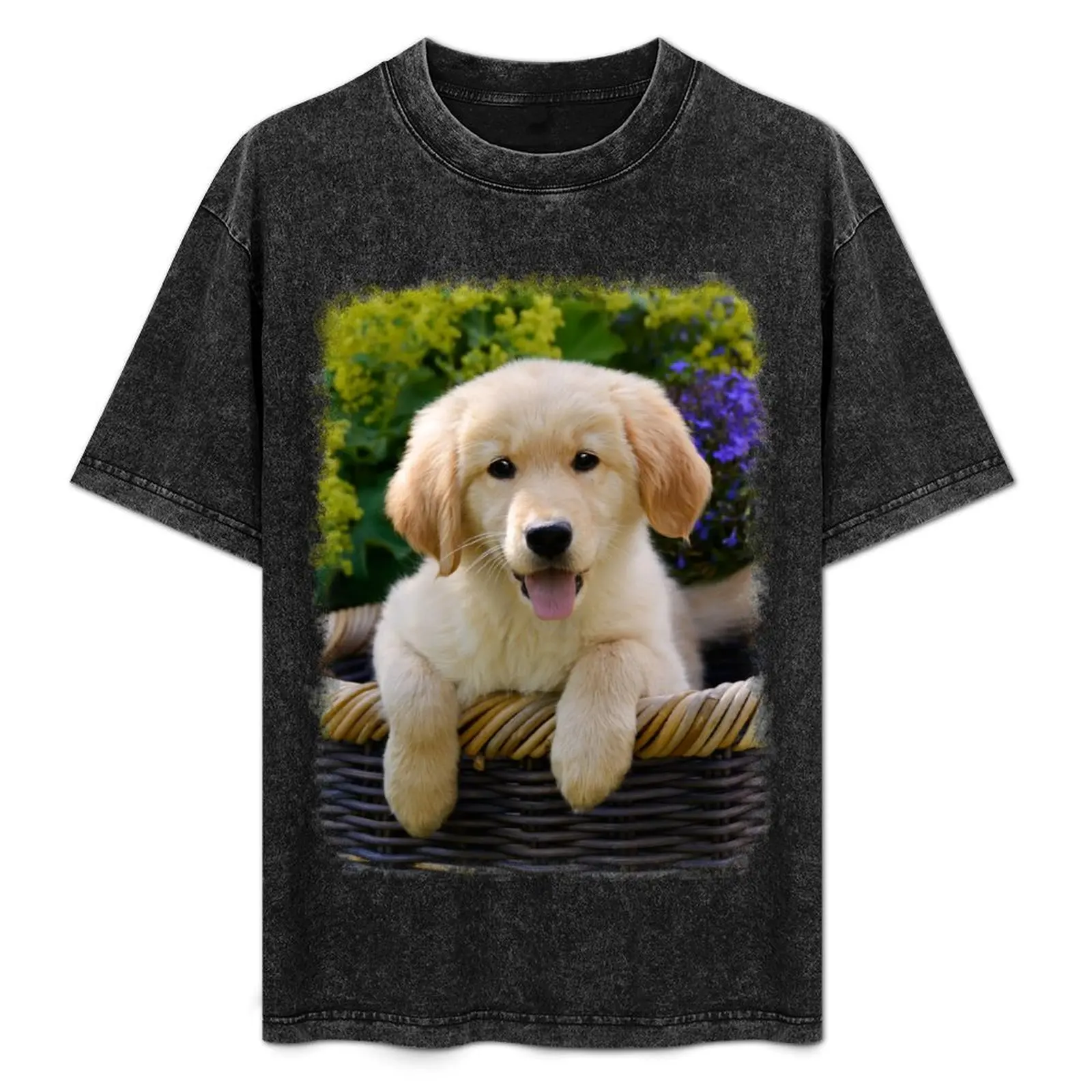 

Charming Goldie Puppy T-Shirt Large Size Loose Casual Tee