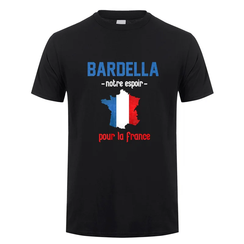 2027 Camisetas francesas Bardella Hope, camisetas de algodón de verano para hombres, pantalón corto informal de manga corta con cuello redondo, camisetas de talla grande DY-212