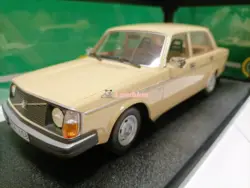 Cult 1:18 For Volvo 244DL 1975 Beige Regal 4-Door Sedan Model Ornament Scale Model Accessories