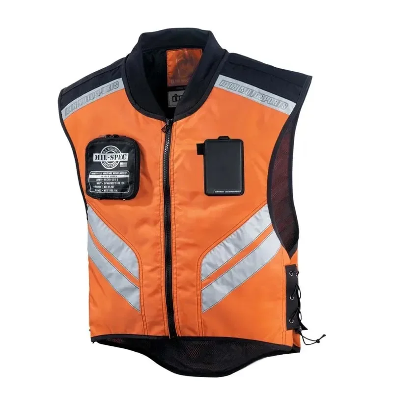 Riding Reflective Vest MOTO Waistcoat Non-sleeve Clothing Motocross Off-Road Racing Vest Motorcycle Touring Night Riding Jackets