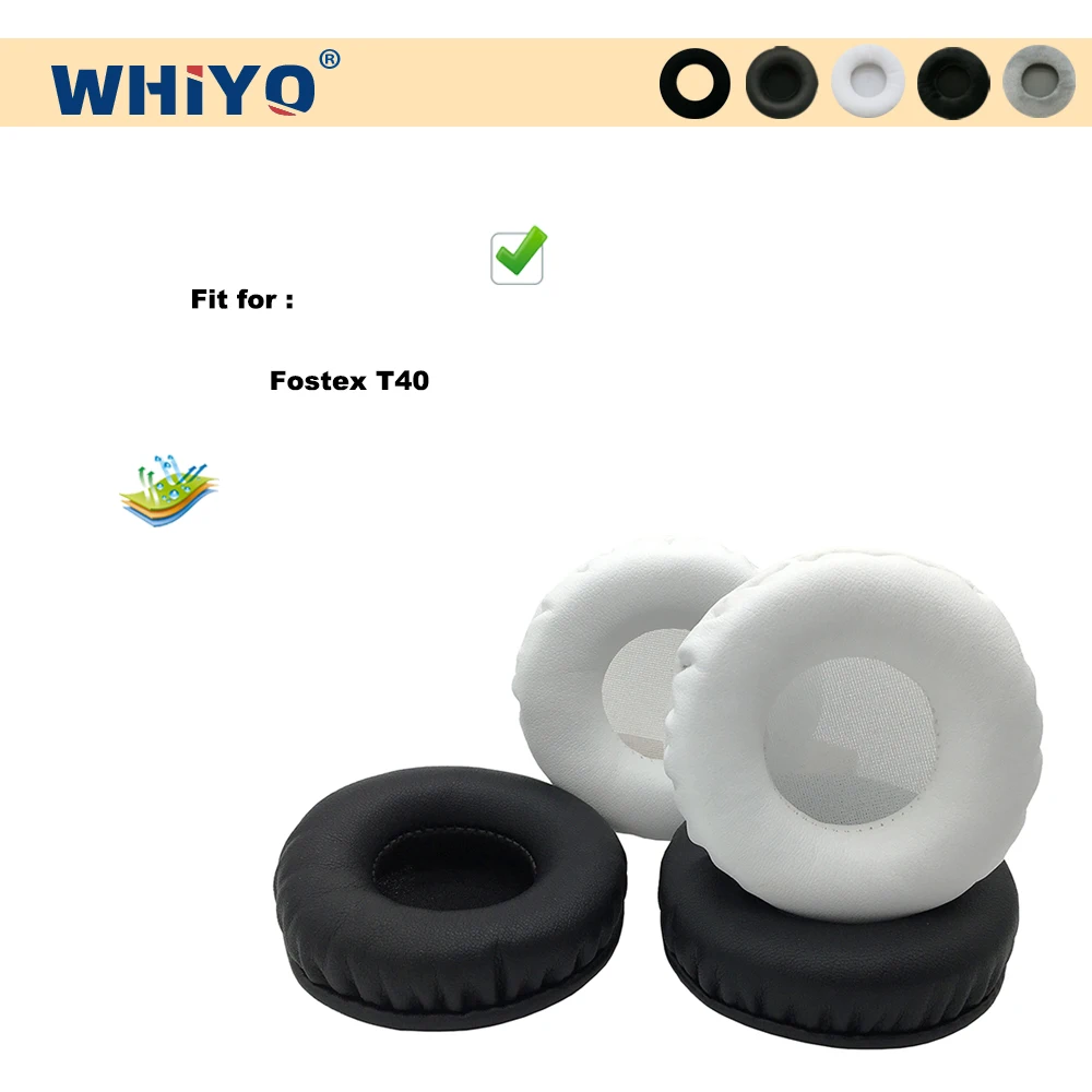 

Whiyo New Upgrade Replacement Ear Pads for Fostex T40 Headset Parts Leather Cushion Velvet Earmuff Sleeve