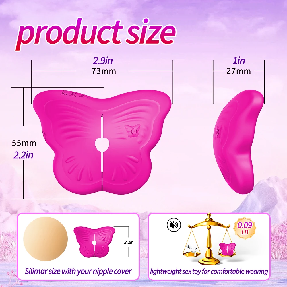 Clit Vibrator Nipple Stimulator with 10 Vibration Silicone Sex Toys for Women view 2