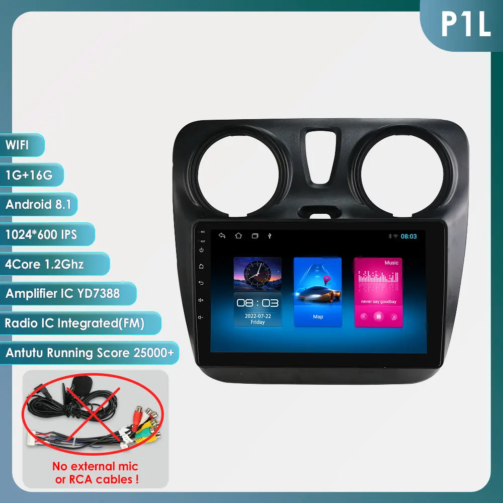 Snapdragon 6115 Android 14 Auto Multimedia Radio Voor Renault Lodgy Dacia Dokker 2012-202 draadloze CarPlay Android Auto 4G GPS DSP - afbeelding 1