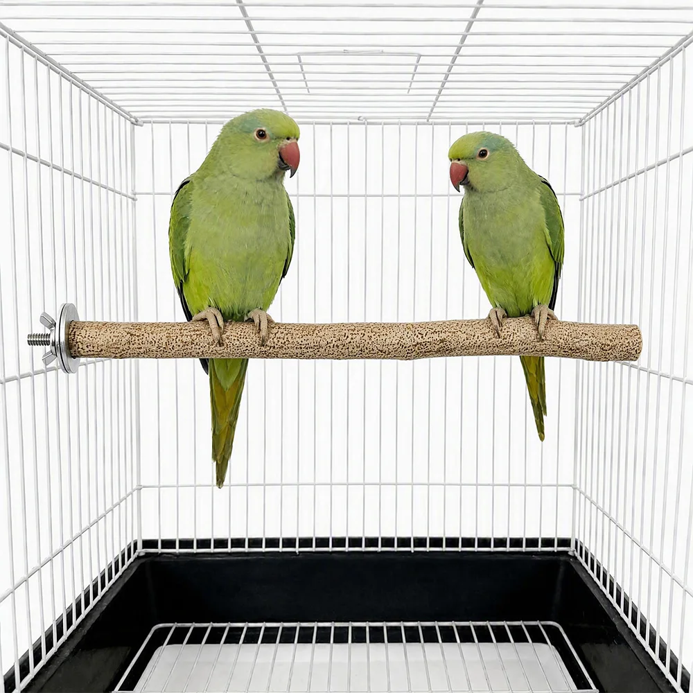 Natürlicher Vogelsitz aus Redbud-Holz mit Schraubbefestigung, 5 Größen, Käfigzweig für Wellensittiche, Nymphensittiche und Agapornis – Detail 2