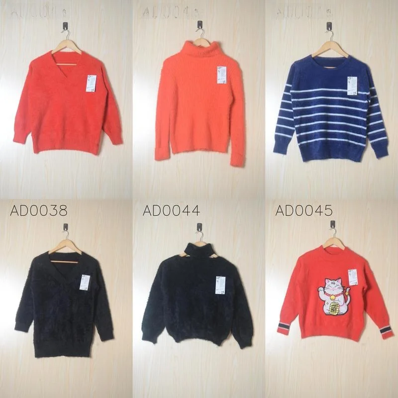 

Теплый женский свитер из искусственной норки на каблуке, длинный све, прямой крой, обычный, тонкий, однотонный, сладкий, AD0