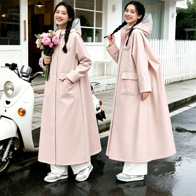 Unisex Full-Body Rain Poncho Raincoat  Drawstring Hood Designed Electric Vehicle Riding Camping  Fishing  Heavy Rain Conditions