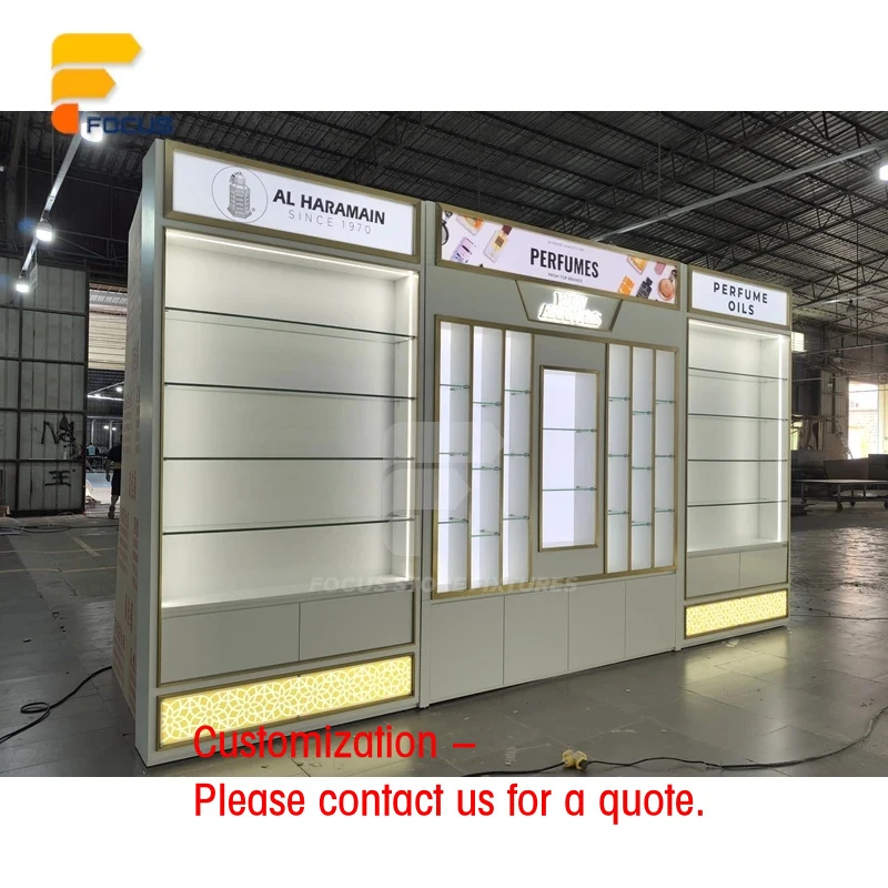 custom.Eco Friendly Lockable Shop Fixture Commercial Interior Design Luxury Perfume Showcase